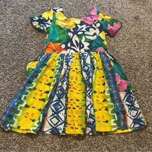 Jams World girls youth medium floral tropical Hawaiian dress summer vacation